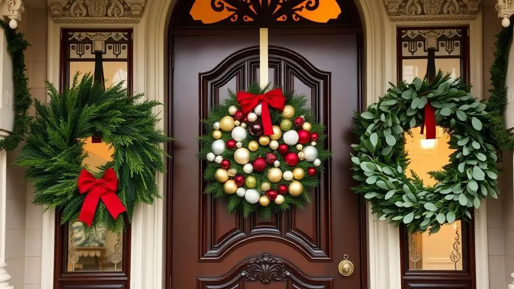 festive front door decor