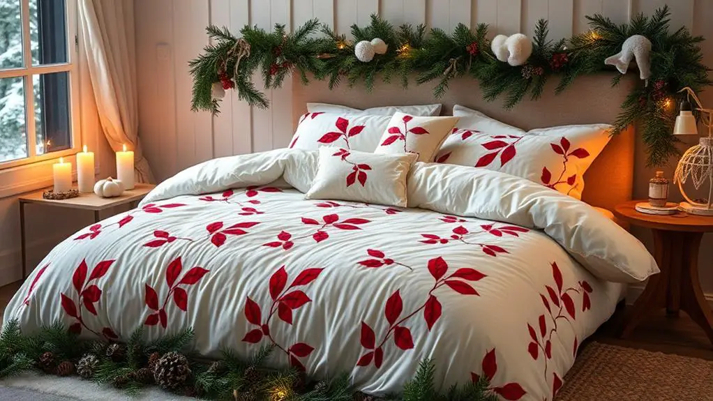 festive holiday bed linens