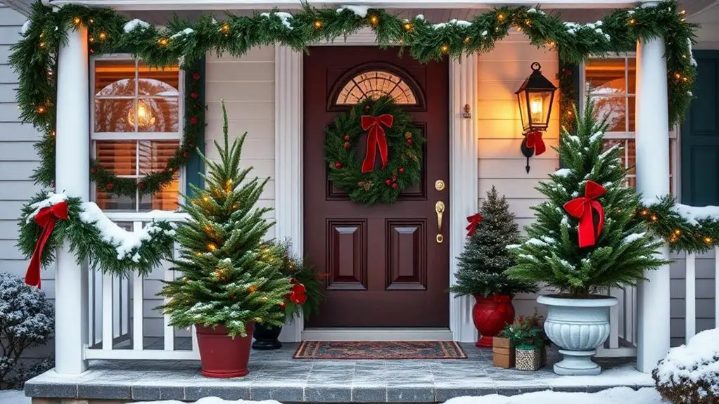 quick christmas porch makeover