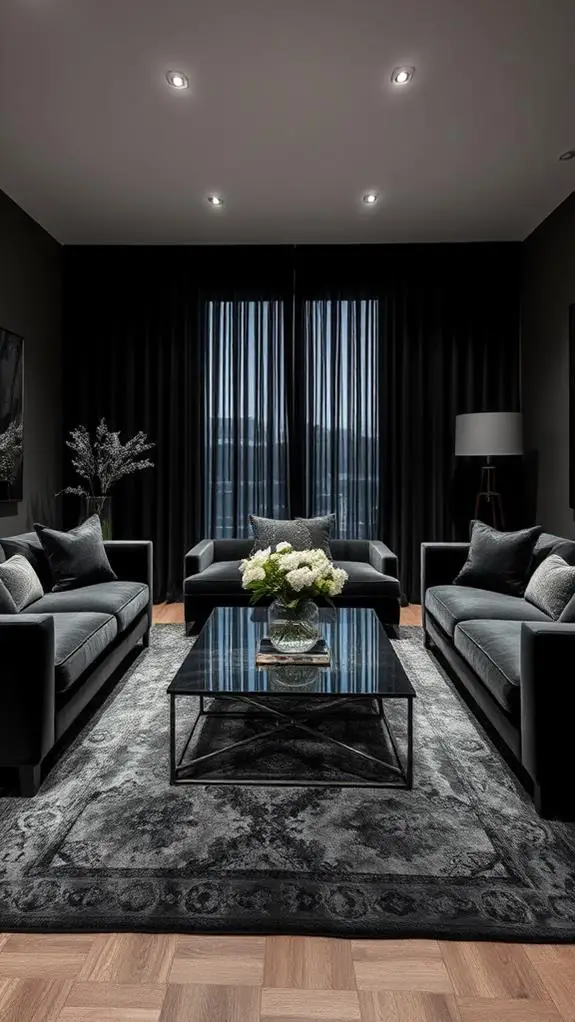 all black color aesthetic