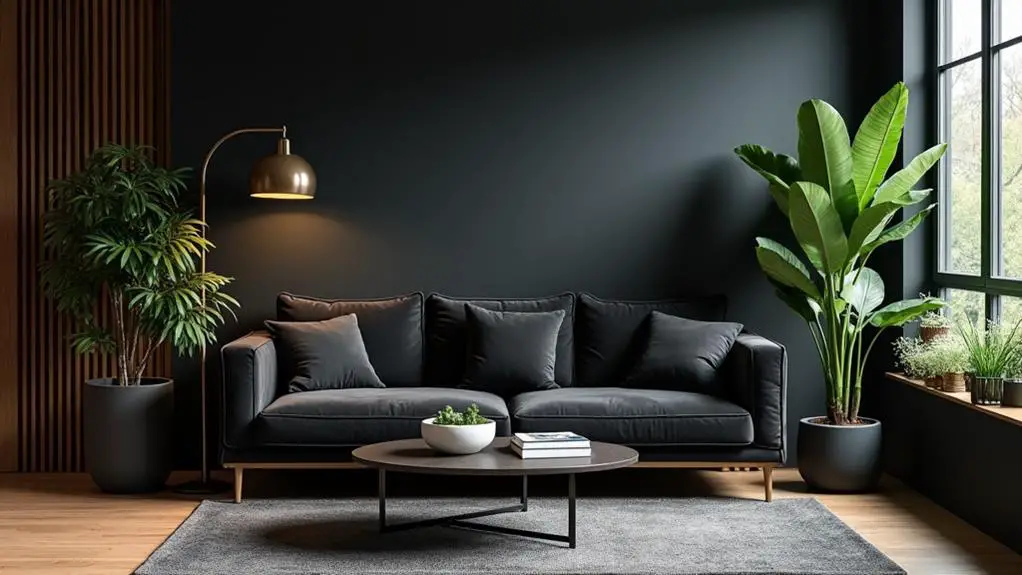 elegant black living spaces