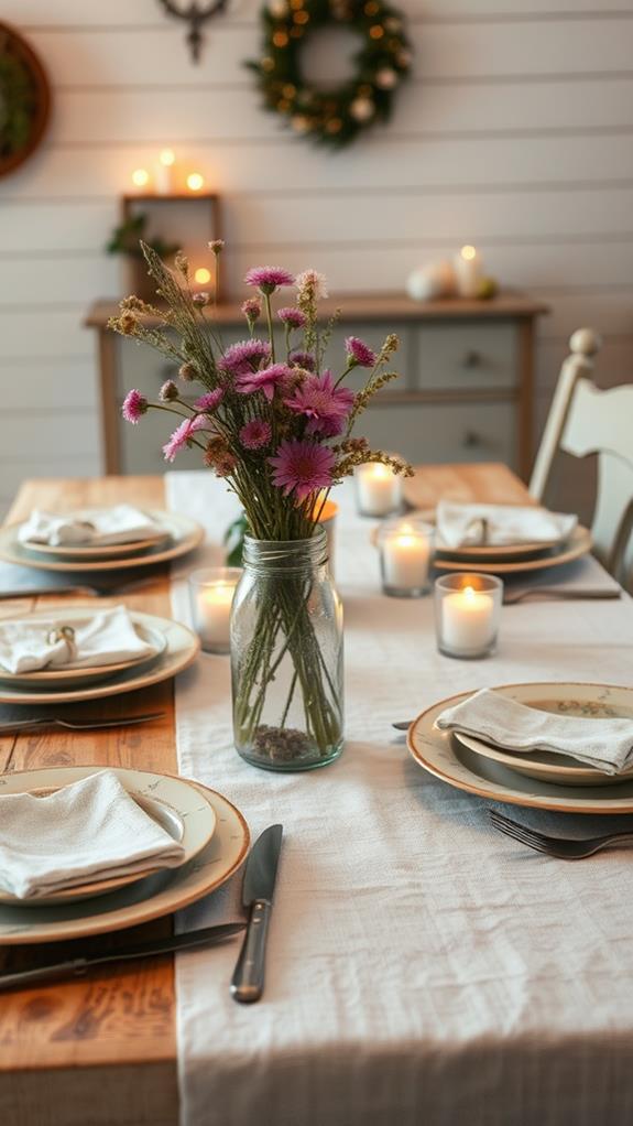 elegant farmhouse table decor