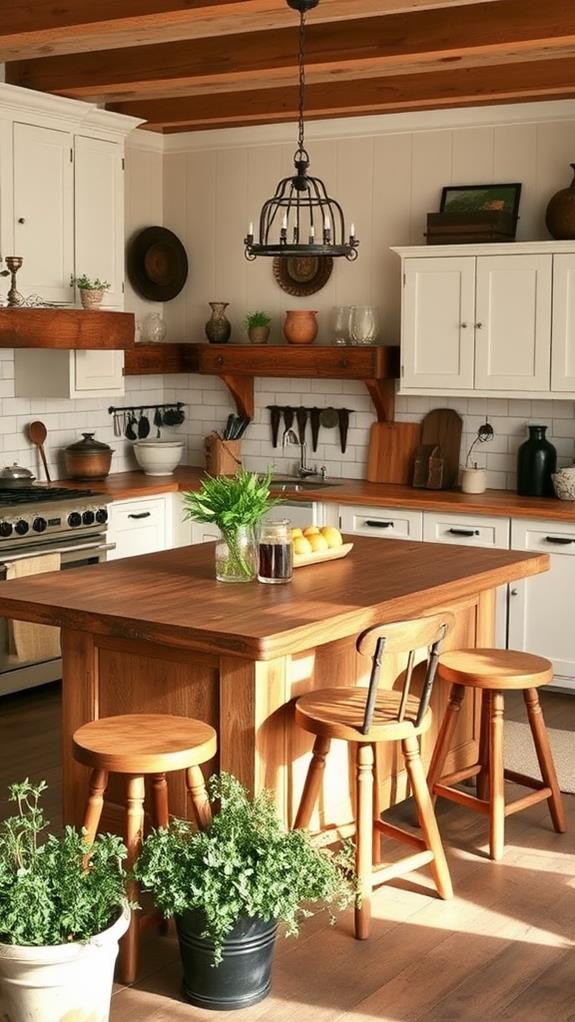 featuring a kitchen island