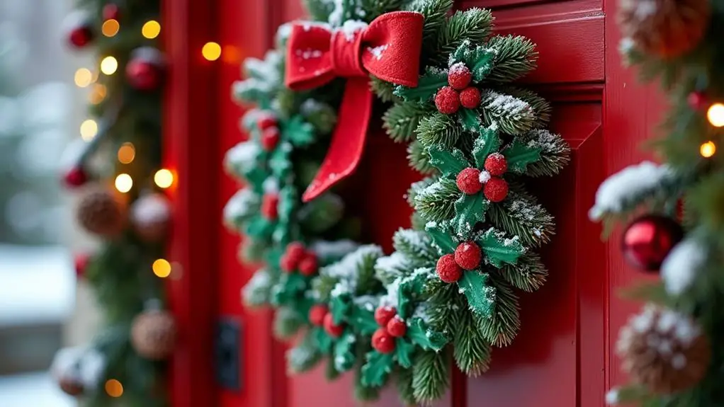 festive holiday door decor