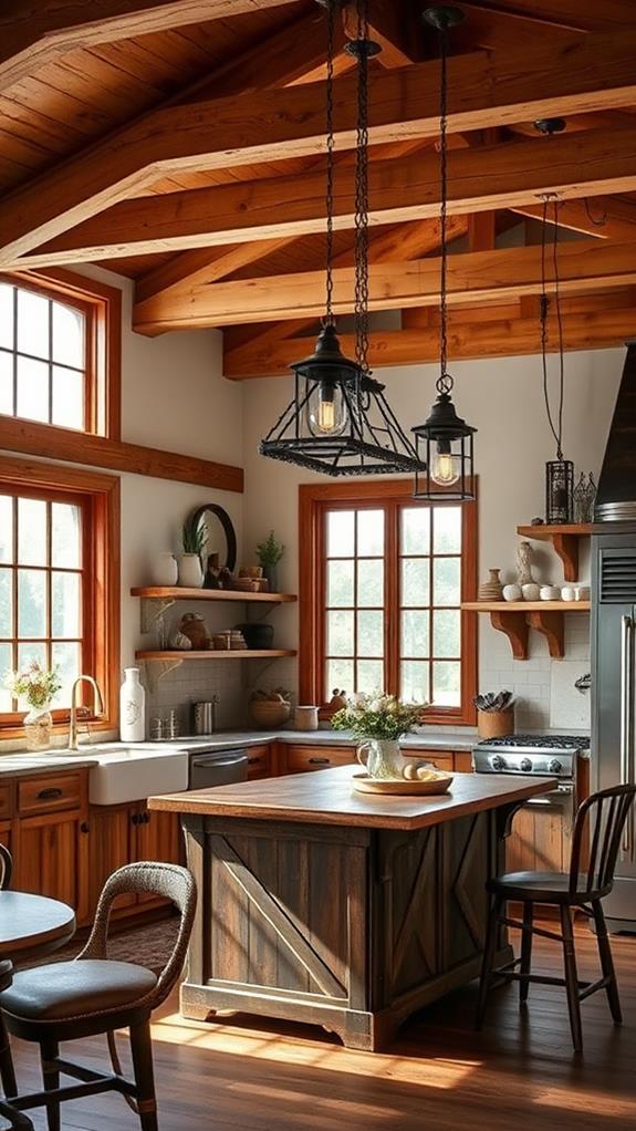 install rustic lighting fixtures