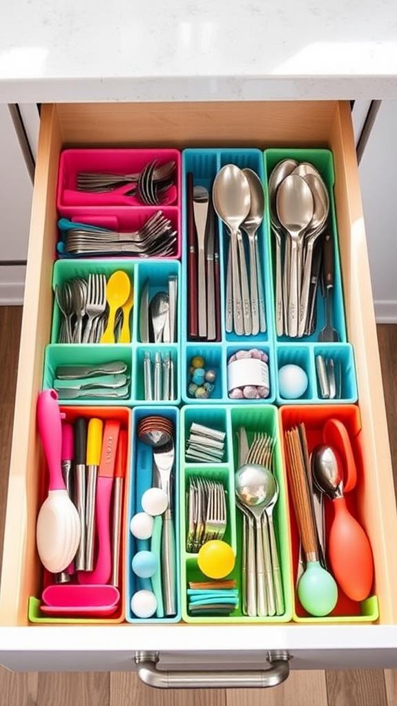 organize kitchen drawer space