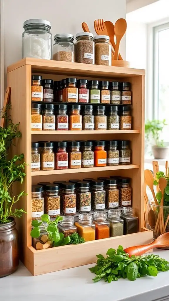 organize spices for efficiency