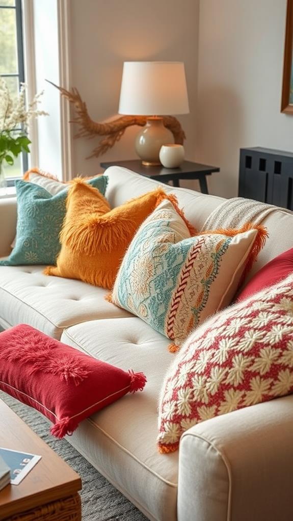 stylish accent cushions design