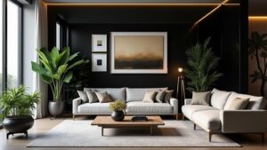 stylish dark feature walls