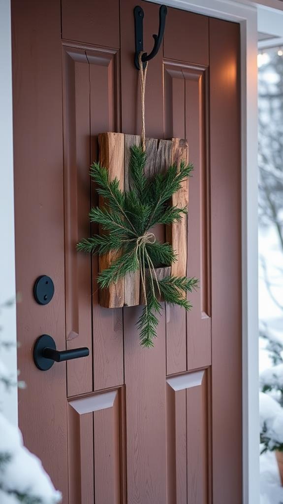 sustainable holiday door decor